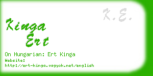 kinga ert business card